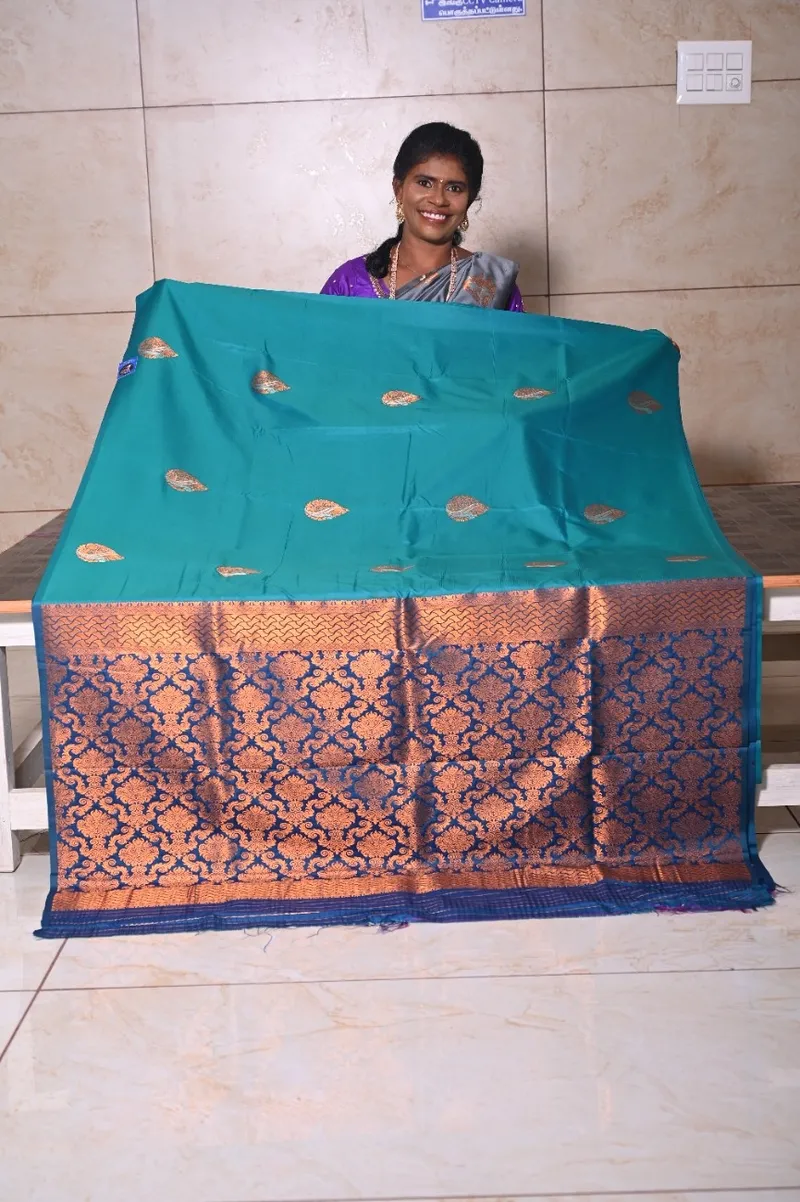 Soft Silk -  Peacock Blue 