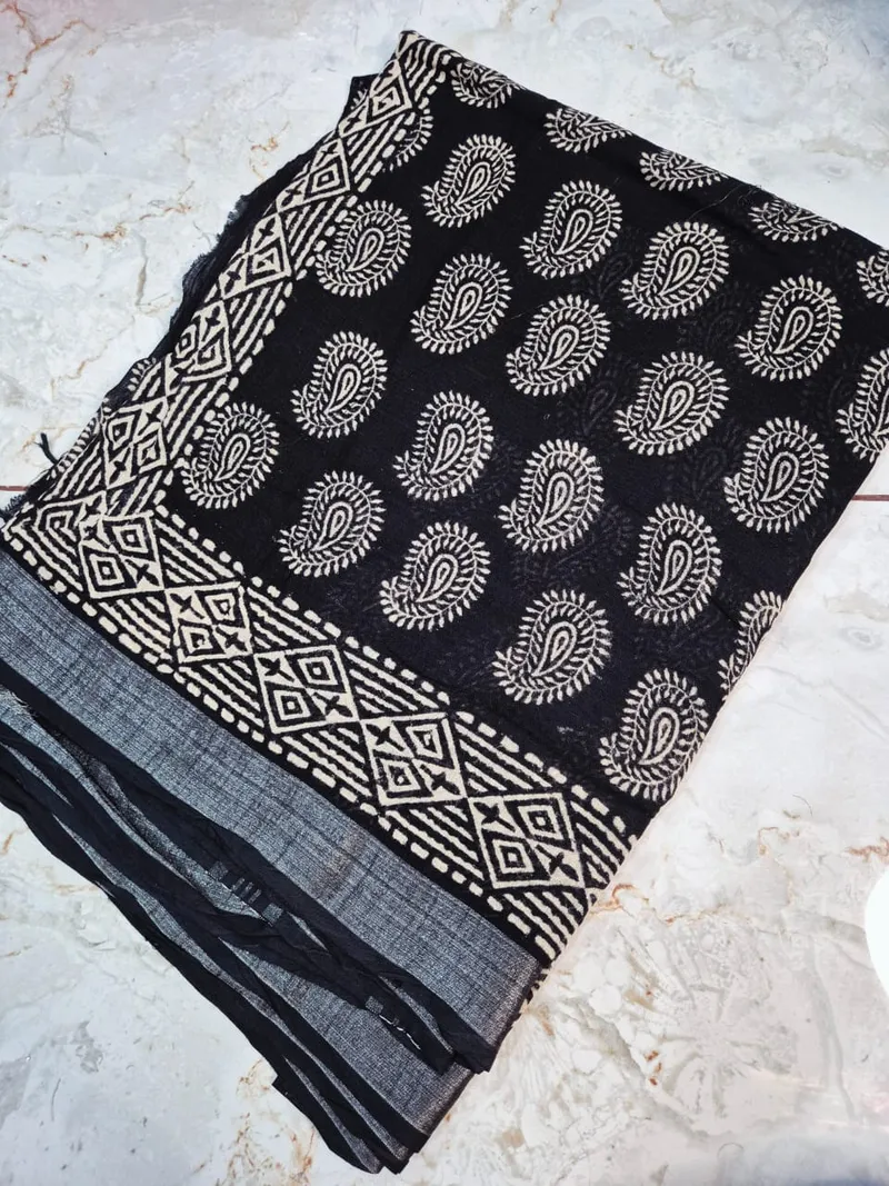 Premium linen cotton - black