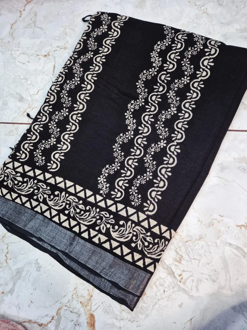 Premium linen cotton - black